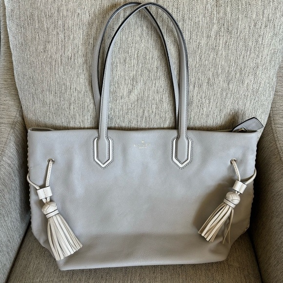 Kate Spade Pratt Street Leather Tote Bag with Tassels